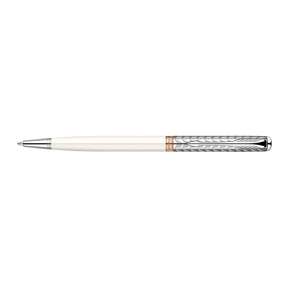 Parker Sonnet Premium Slim Metal & Pearl Pink Gold Chrome Trim