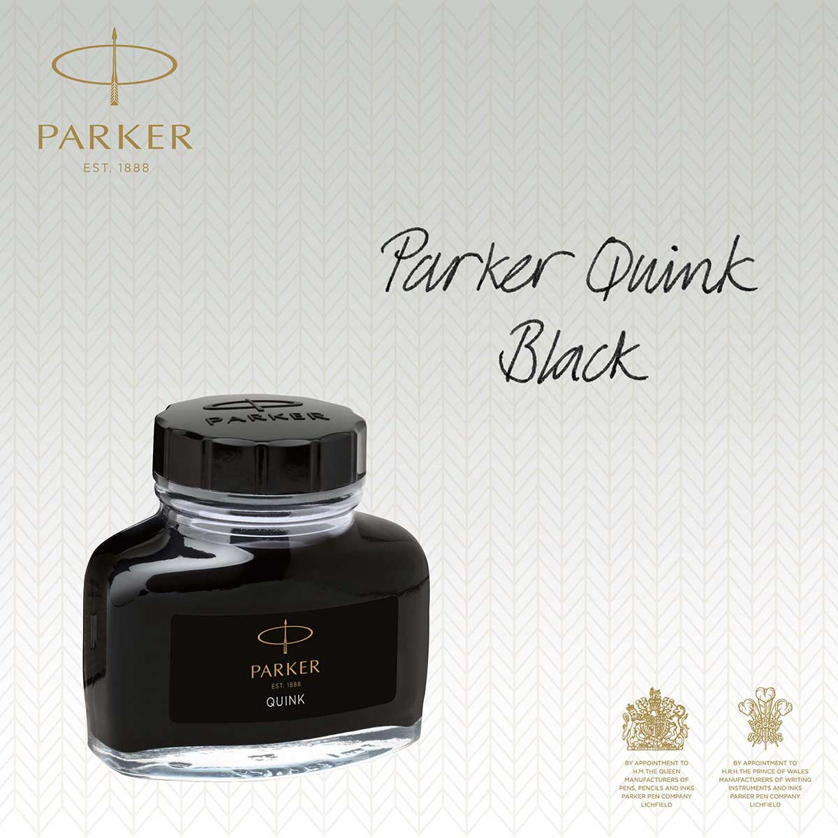 Parker Quink Black Fountain Pen Bottled Ink, 57 ml