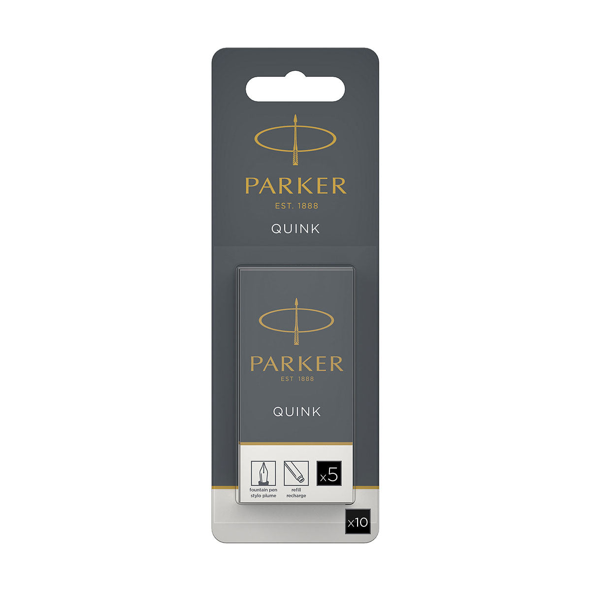 Parker Fountain Pen Refills Ink Cartridges Black 10 Count  Parker Fountain Pen Ink Cartridges