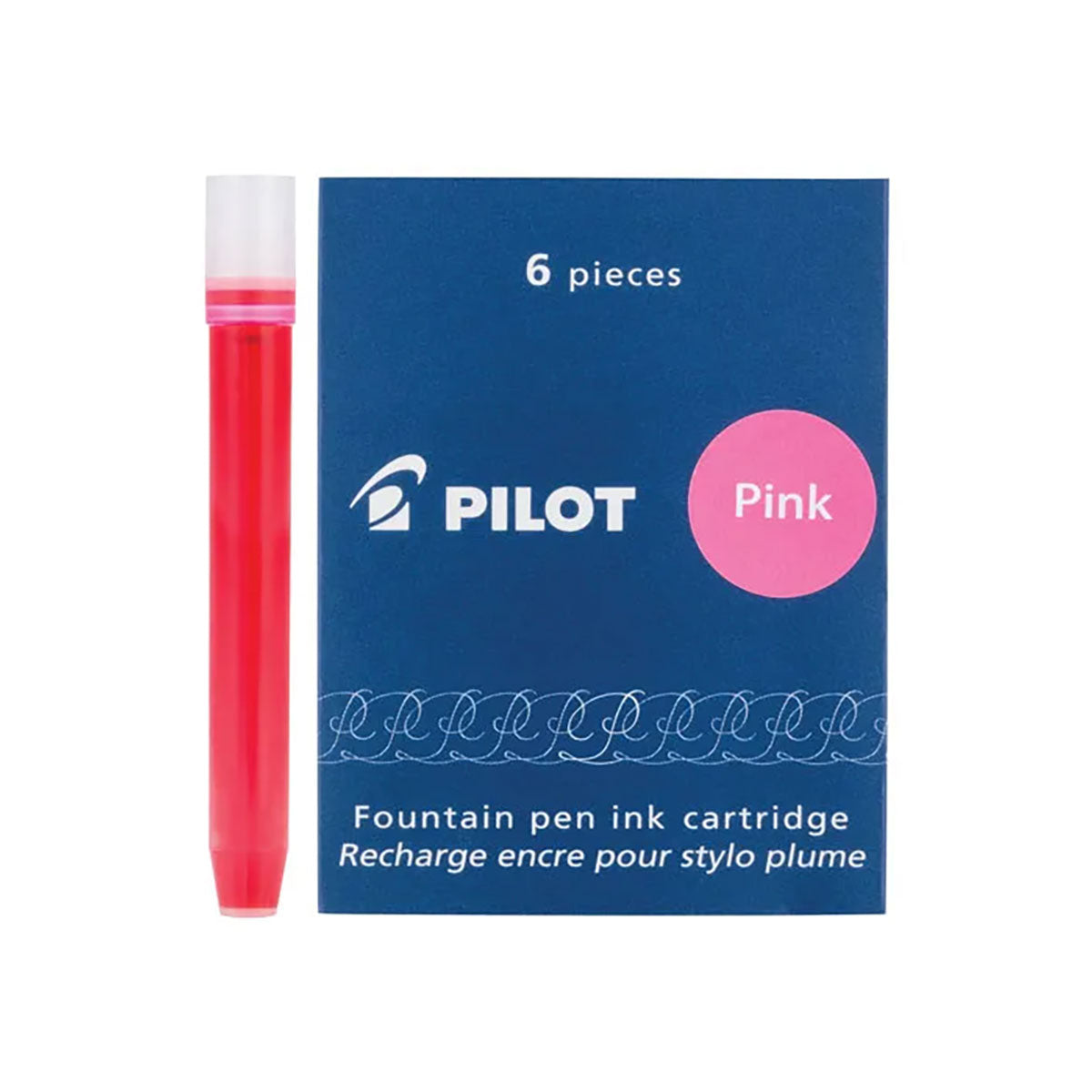 Pilot Fountain Pen Cartridges Pink IC-50  6 Count