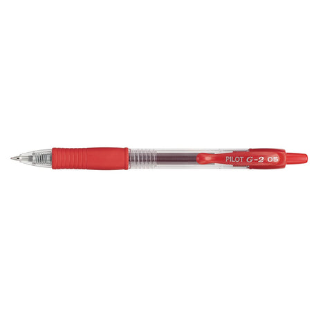 Pilot G2 05 Red Extra Fine Gel Pen 0.5mm  Pilot Gel Ink Pens