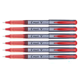 Pilot V Razor Point Pen Extra Fine Red Ink Pack of 6