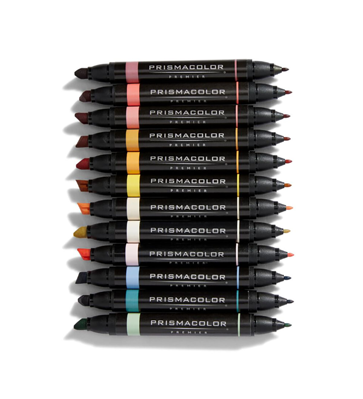 Prismacolor Premier Midtone art Markers Set of 12 Dual Ended Chisel and Fine Tips 2173308