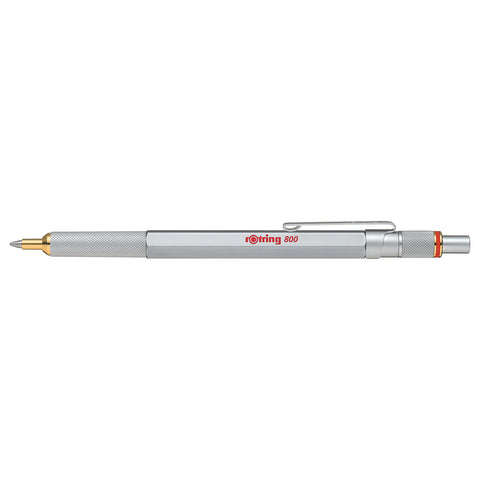 Rotring 800 Silver Ballpoint Pen Medium Black Ink  Rotring Pencil