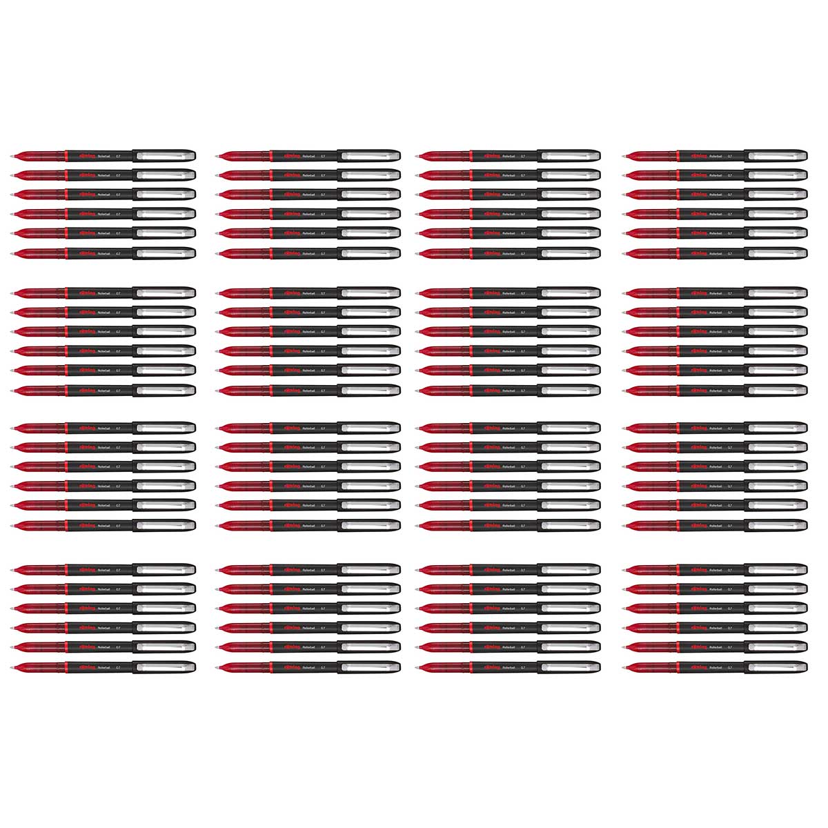 Red Ink Pens Bulk Medium For School and Office Wholesale Bulk Pack of 100 By Rotring