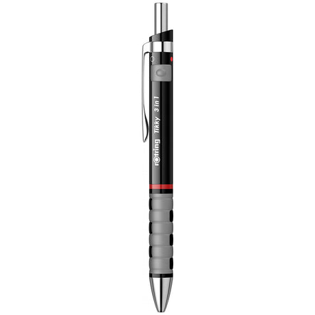 Rotring Tikky 3 in 1 Multi Pen Black and Red ink and 0.5mm Mechanical Pencil, Black Barrel 1904360  Rotring Multifunction Pens
