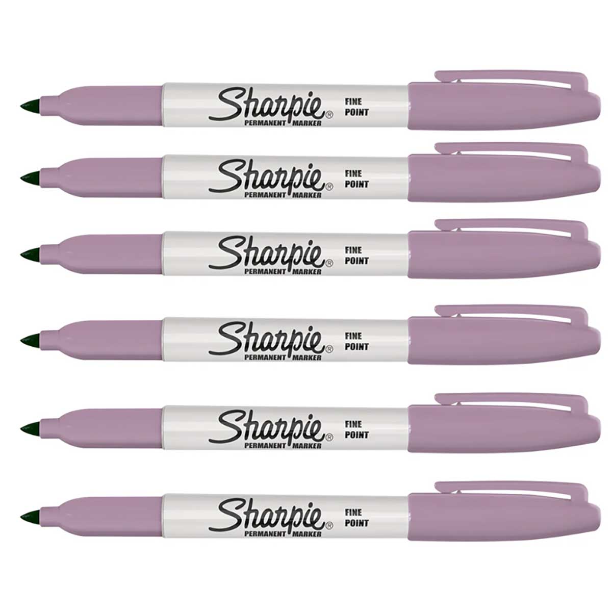 Sharpie Purple Flourite Fine Permanent Markers 6 Count