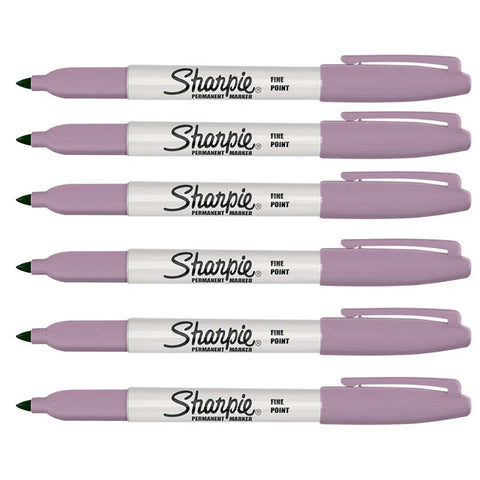 Sharpie Purple Fluorite Fine Permanent Markers 6 Count