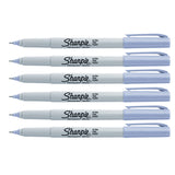 Sharpie Blue Ice Ultra Fine Permanent Marker Pack of 6
