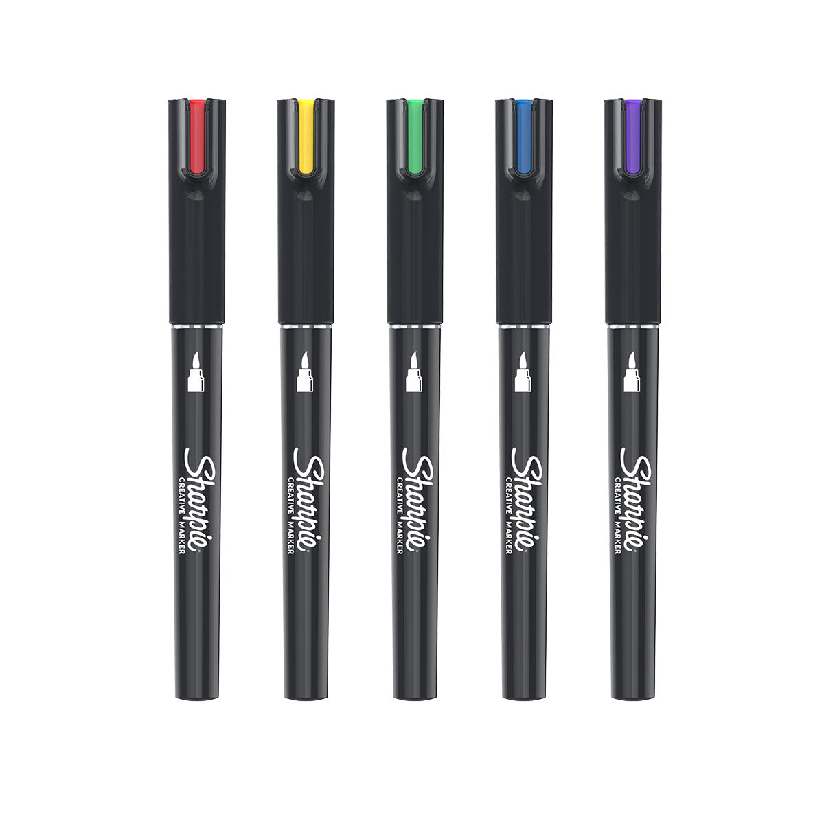 Sharpie Creative Markers Brush Tip Pack of 5 Assorted Colors  No Bleed