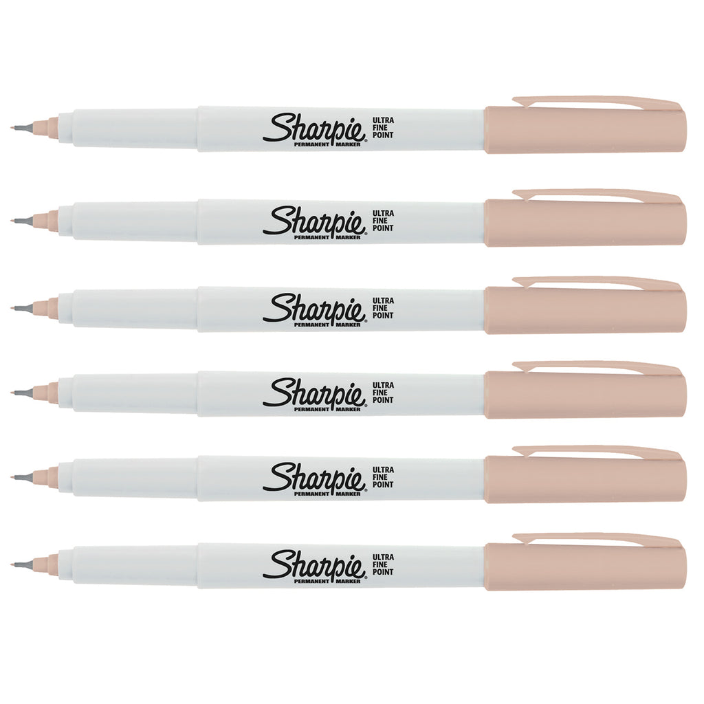 Sharpie Almond Ultra Fine Permanent Markers Pack of 6  Sharpie Markers