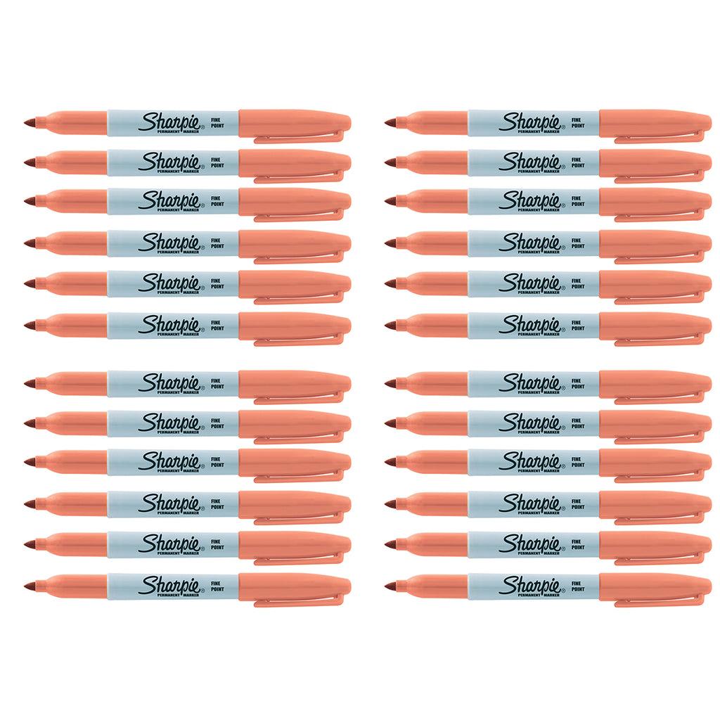 Sharpie In Bulk Cosmic Oron Orange, Fine Point Permanent Markers Pack of 24