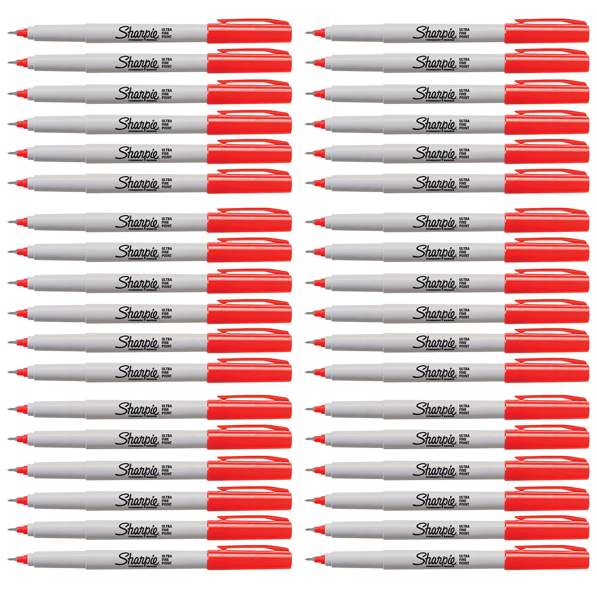 Sharpie Markers In Bulk, Red Ultra Fine Pack of 24  Sharpie Markers