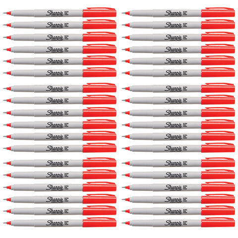 Sharpie Markers in Bulk, Red Ultra Fine Pack of 24Pens and Pencils