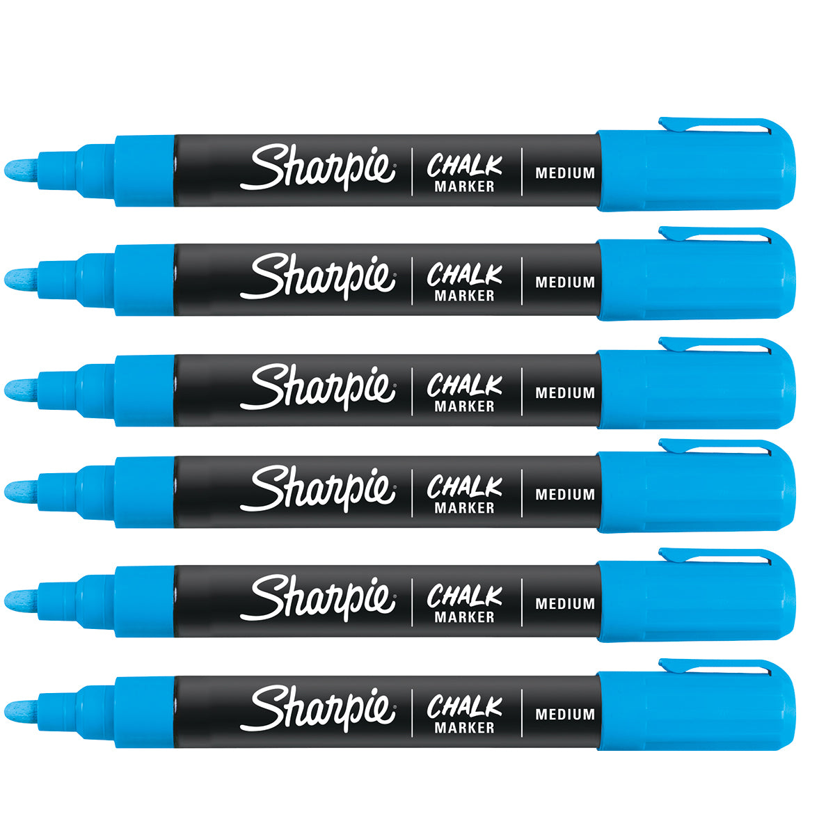 Sharpie Wet Erase Chalk Marker Blue Medium Bullet Tip Pack of 6  Sharpie Wet Erase Marker