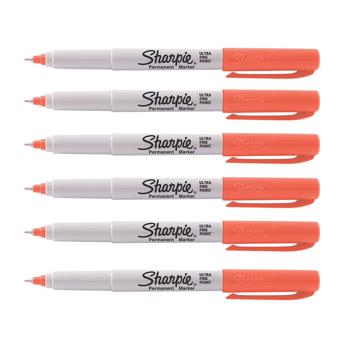 Sharpie Orion Orange, Ultra Fine Point Permanent Markers Pack of 6