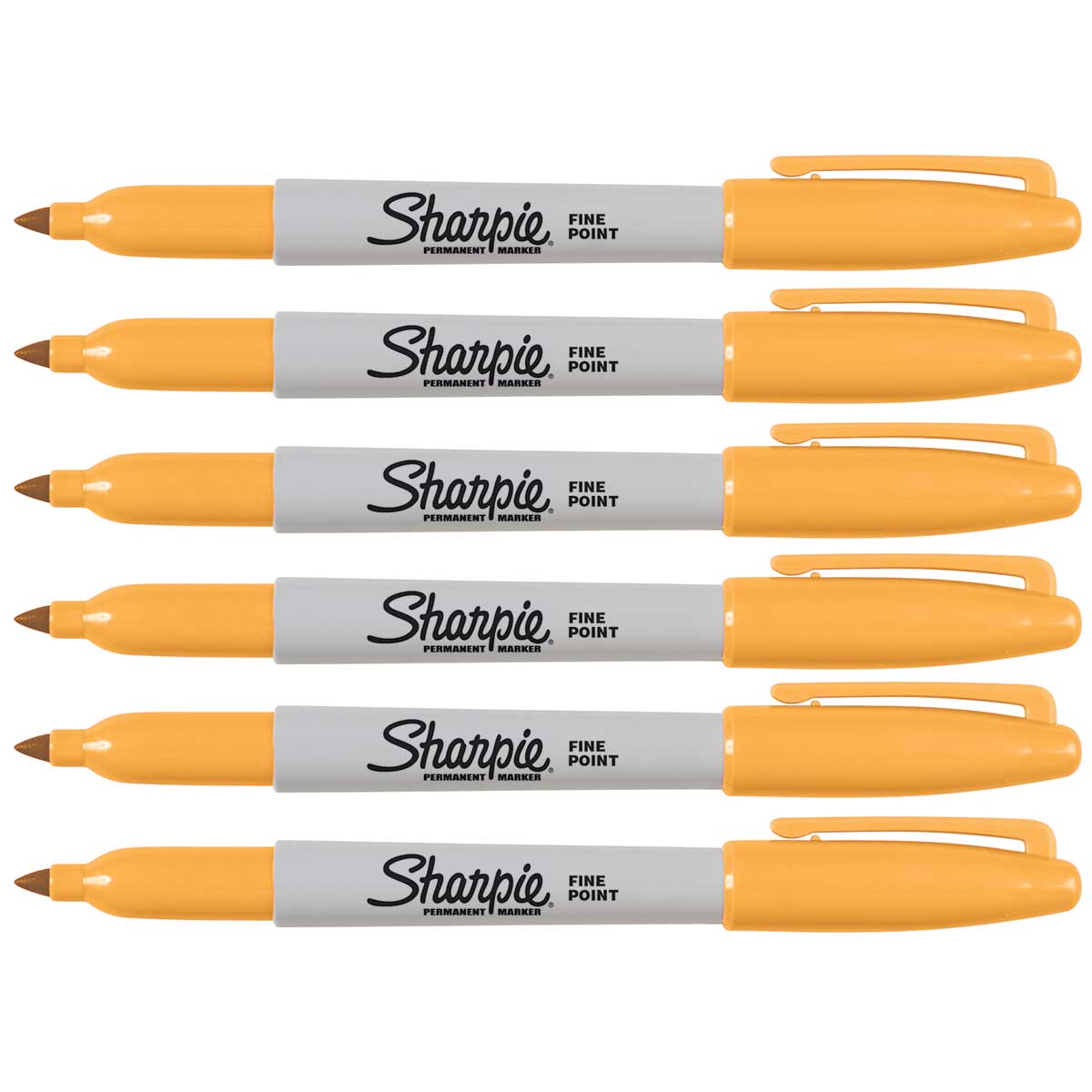 Sharpie Leg Warmer Orange Fine Point Permanent Markers Pack of 6