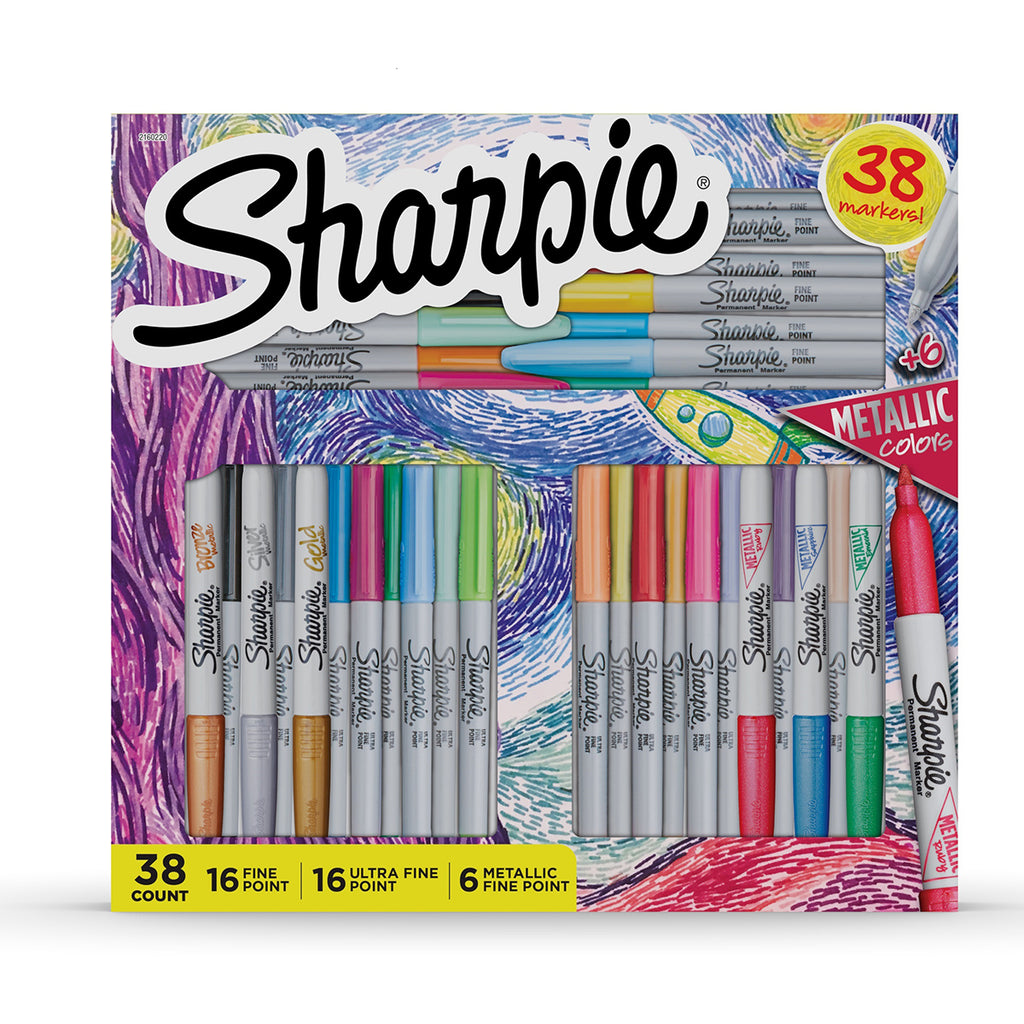 Sharpie Markers Set Assorted Colors 38 Count  Sharpie Markers