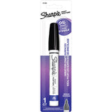Sharpie Paint Marker Black Medium Point, Oil Based