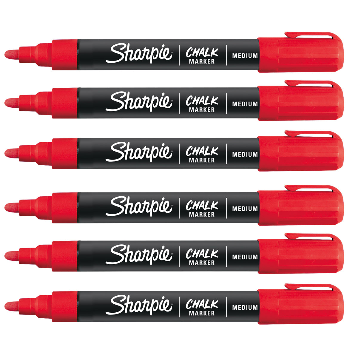 Sharpie Red Chalk Marker Wet Erase Pack of 6  Sharpie Wet Erase Marker