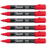 Sharpie Red Chalk Marker Wet Erase Pack of 6  Sharpie Wet Erase Marker