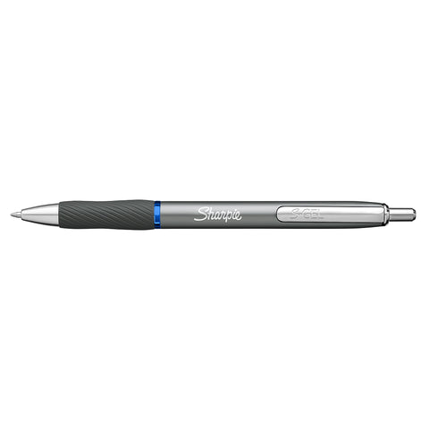 Sharpie S-Gel Gunmetal Blue Ink Retractable Gel Pen Medium With Rubber Grip