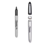 Stainless Steel Sharpie Case + 5 Sharpie Black Fine Markers