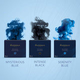 Waterman Fountain Pen Refills Assorted Colors Pack of 24, Mysterious Blue | Black | Serenity Blue