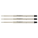 Waterman Ballpoint Pen Refills Black Medium Pack of 3  Waterman Ballpoint Refills