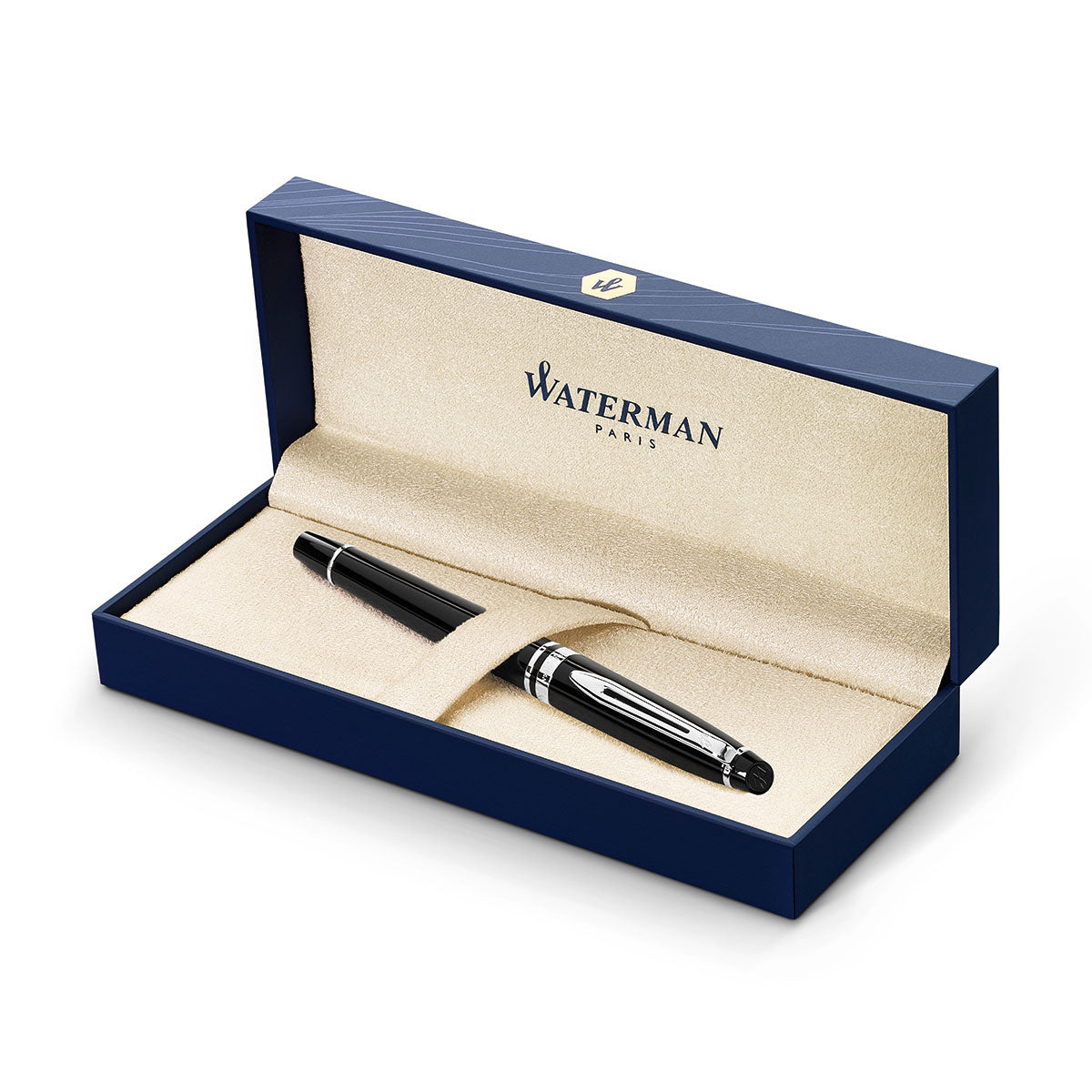 Waterman Expert Black Chrome Trim Medium Fountain Pen