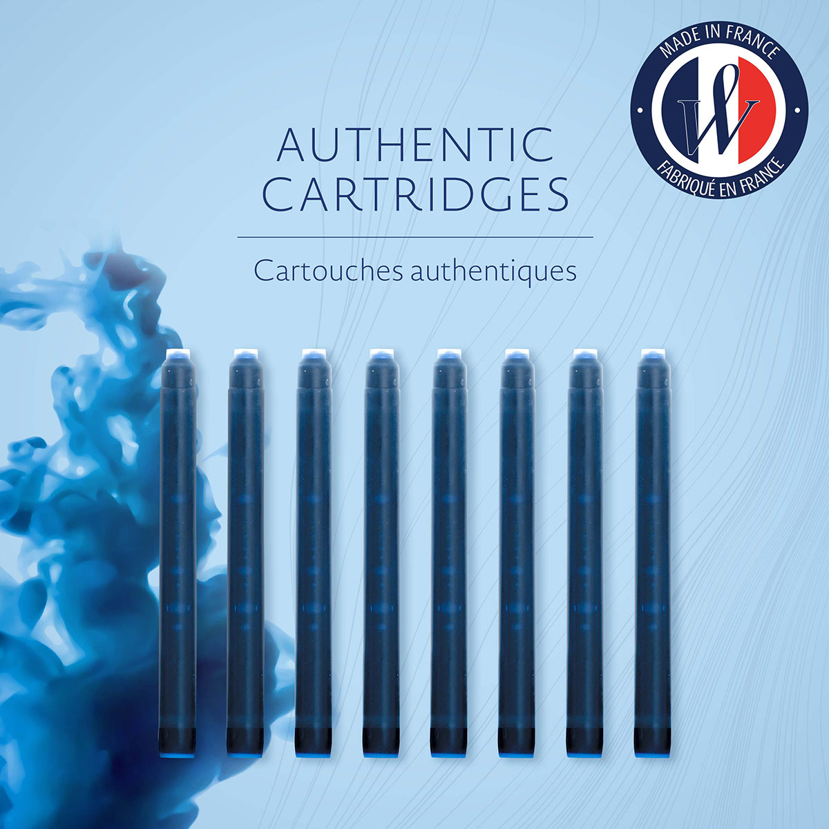 waterman blue fountain pen cartridges