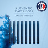 Waterman Serenity Blue Fountain Pen Long Cartridges Erasable Blue 2 Packs of 8 Each