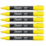 Bright Yellow Wet Erase Chalk Markers By Sharpie Pack of 6