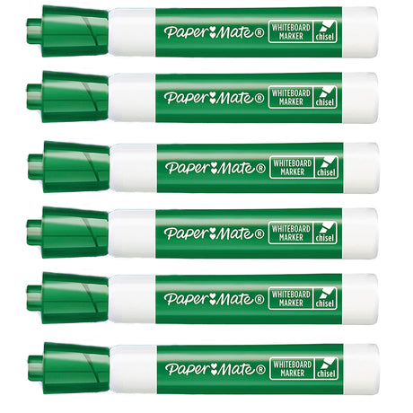 Paper Mate Whiteboard Marker Chisel Green Pack of 6  Expo Dry Erase Markers