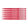 Paper Mate Flair Red Medium Felt Tip Pens Point Guard, Pack of 6  Paper Mate Felt Tip Pen