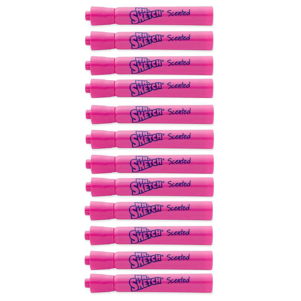 Mr. Sketch Raspberry Scented Markers Magenta Color, Dozen Raspberry Smelling Markers  Mr Sketch Scented Markers