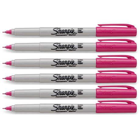 Sharpie Power Pink Ultra Fine Point Permanent Markers Pack of 6  Sharpie Markers