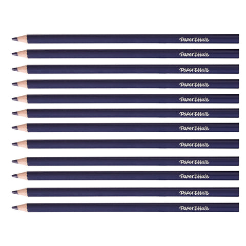 Paper Mate Blue Colored Pencils Pack of 12 (Writes Blue)