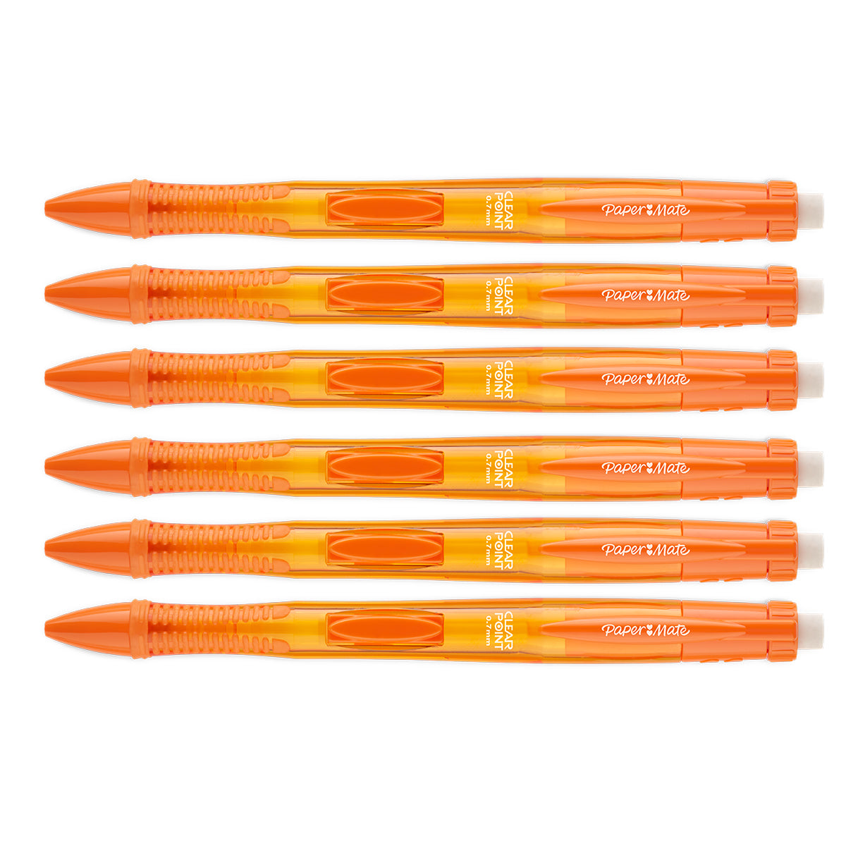 Papermate Clearpoint Color Pencils Orange Lead Pencil 0.7MM (Orange Lead) Pack of 6  Paper Mate Pencil