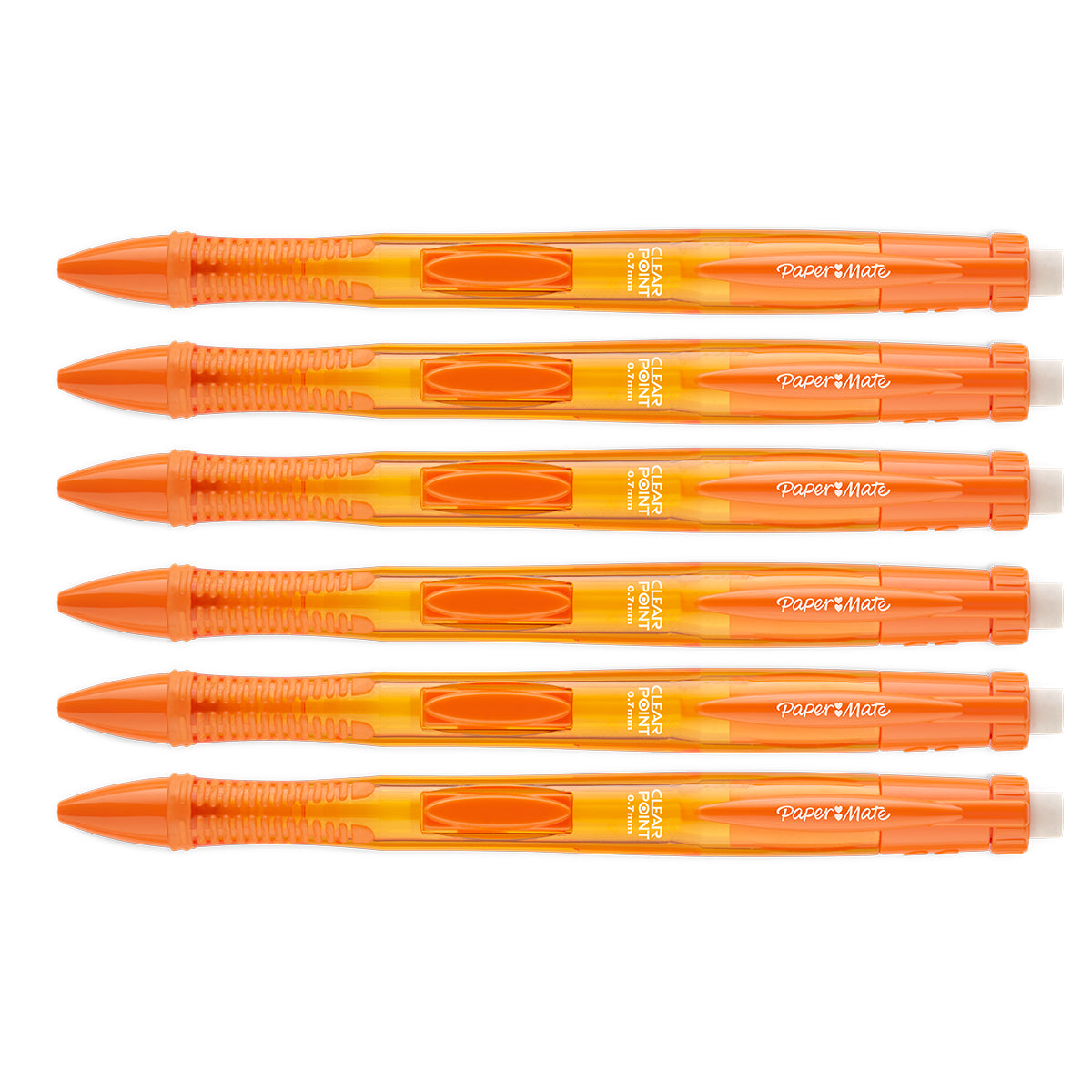 Papermate Clearpoint Color Pencils Orange Lead Pencil 0.7MM (Orange Lead) Pack of 6  Paper Mate Pencil