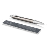 Parker IM Premium Dark Espresso Chrome Trim Ballpoint Pen, Black Ink 1975566  Parker Ballpoint Pen