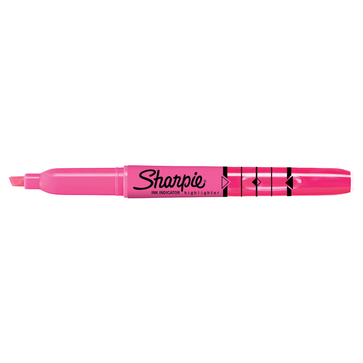Sharpie Pink Highlighter Stick Chisel Tip with Ink Indicator and Pocket Clip  Sharpie Highlighter