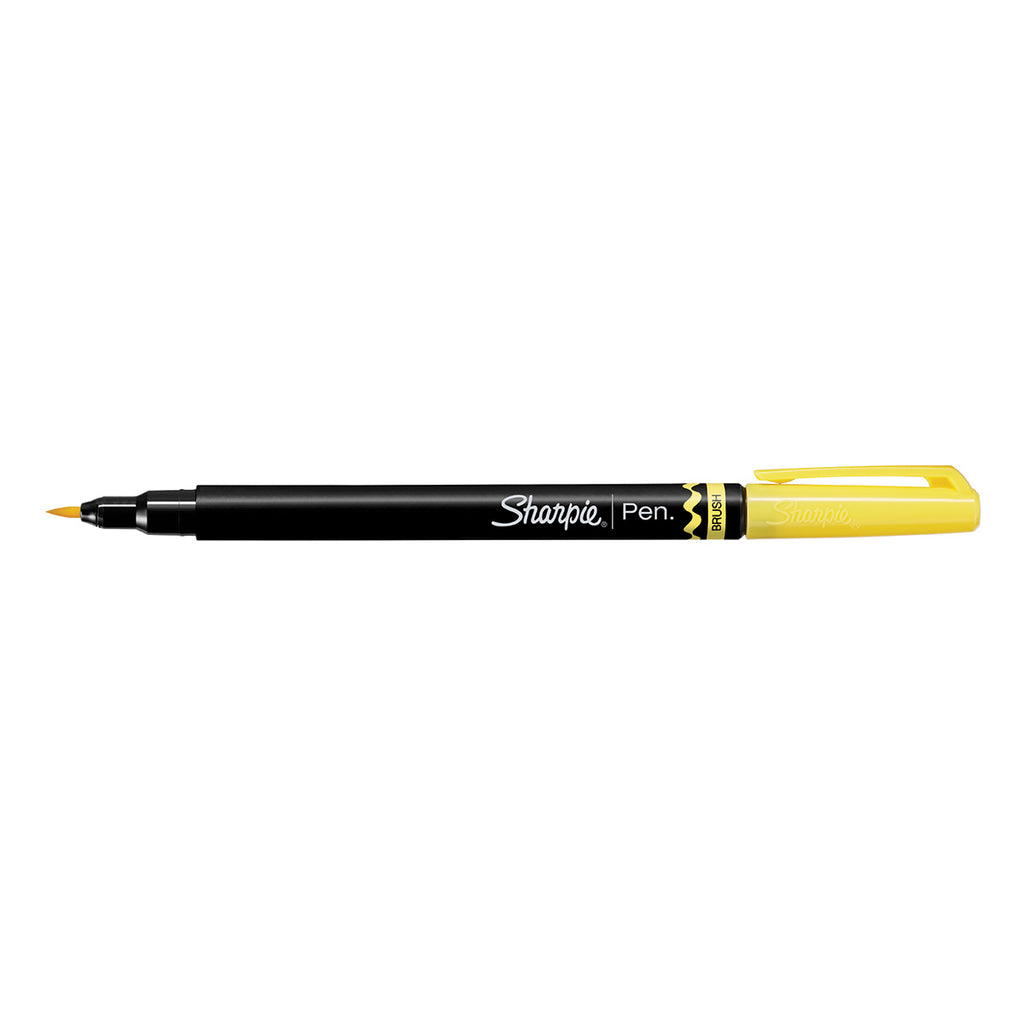 Sharpie Brush Tip Pen, Yellow  Sharpie Felt Tip Pen
