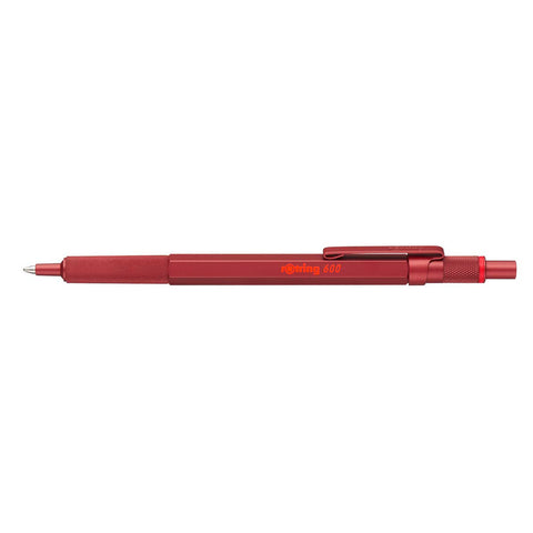Rotring 600 Red, Full Metal Ballpoint Pen, Black Ink  Rotring Ballpoint Pen