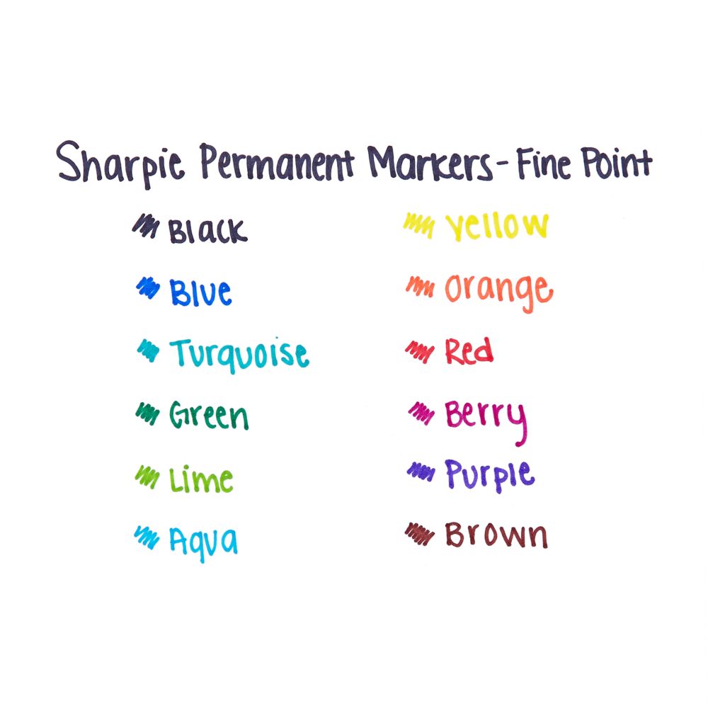 Sharpie Fine Point Orange Permanent Marker, Sold Individually  Sharpie Markers