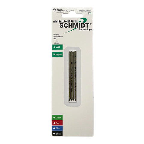 Mini Ballpoint Refill for Cross Tech 3 Pens, Black Medium, Pack of 4 Made By Schmidt
