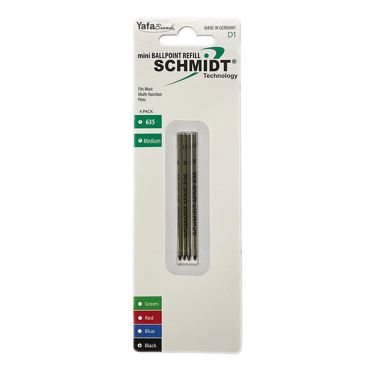 Refill for Cross Tech 4 Pens, Black Medium, Pack of 4 Made By Schmidt  Cross Ballpoint Refills