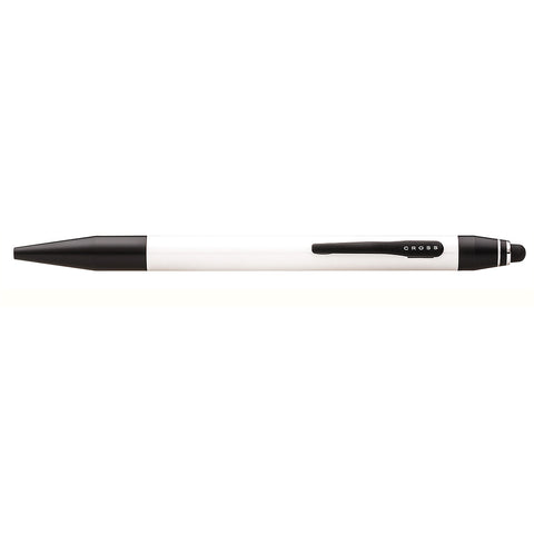 Cross Tech2.2 Pearl White and Black Ballpoint Pen - Stylus Combo  Cross Stylus Ballpoint Combo