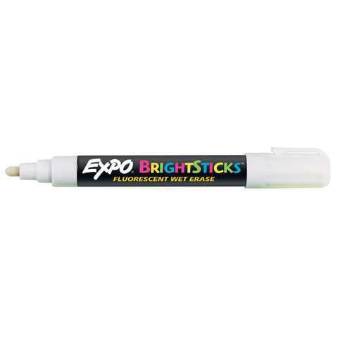 Expo Bright Sticks Fluorescent White Blackboard Marker, Bullet Tip