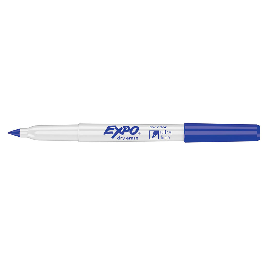 INC. Ultra Fine Point Dry Erase Low Odor Markers Black, Blue, Red